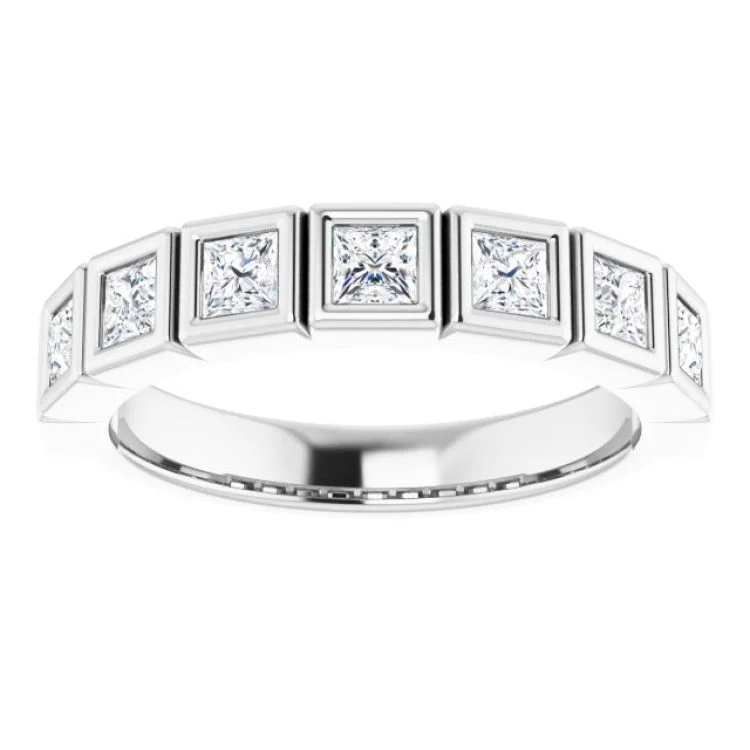 luxury rings for women-Platinum 3/4 CTW Natural Diamond Anniversary Band