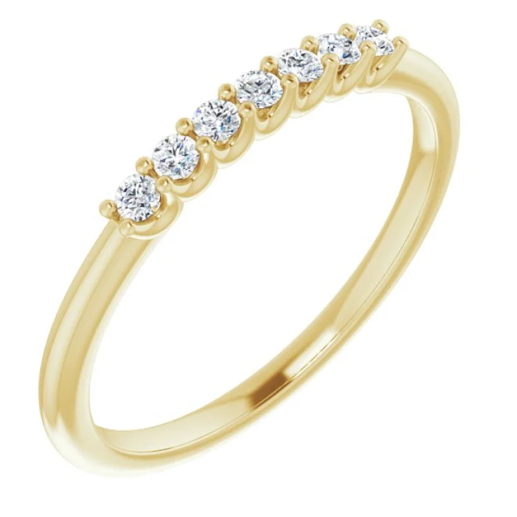 women’s cocktail rings-14K Yellow 1/10 CTW Natural Diamond Anniversary Band