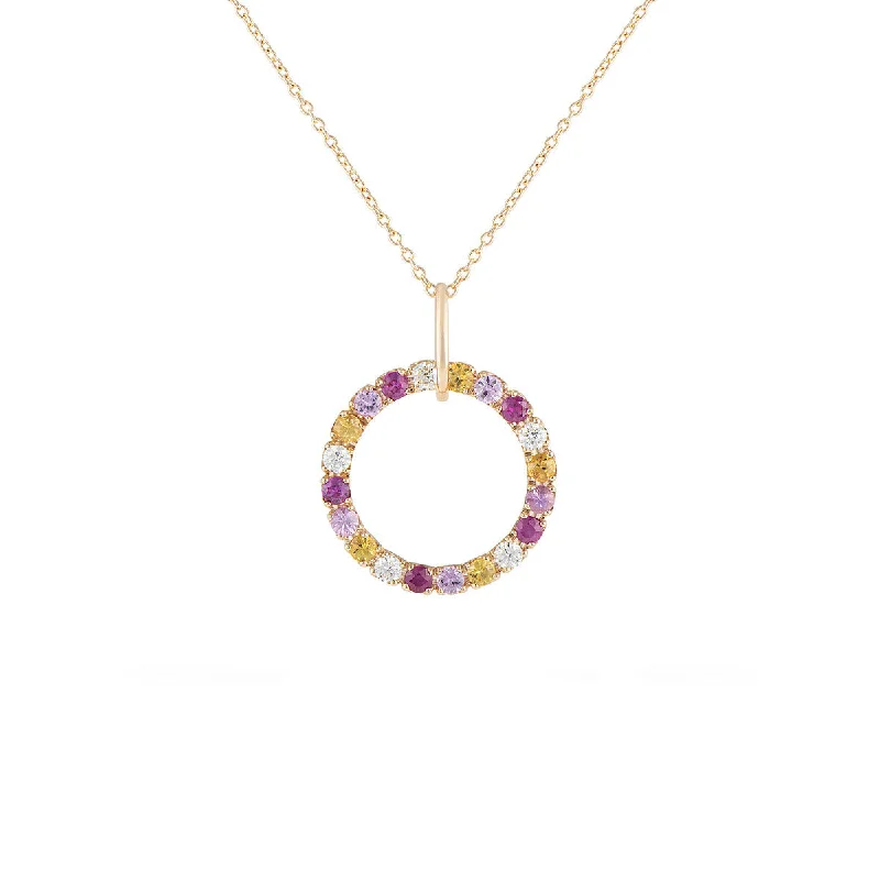 fashion necklaces for women-Necklace with Sapphires and Diamonds