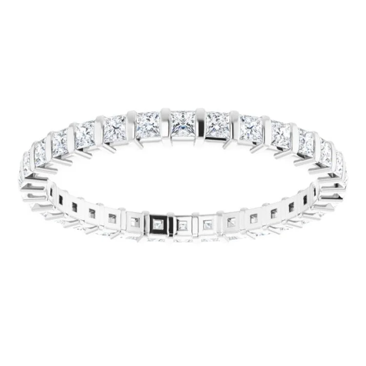 affordable rings for women-14K White 3/4 CTW Natural Diamond Eternity Band Size 6