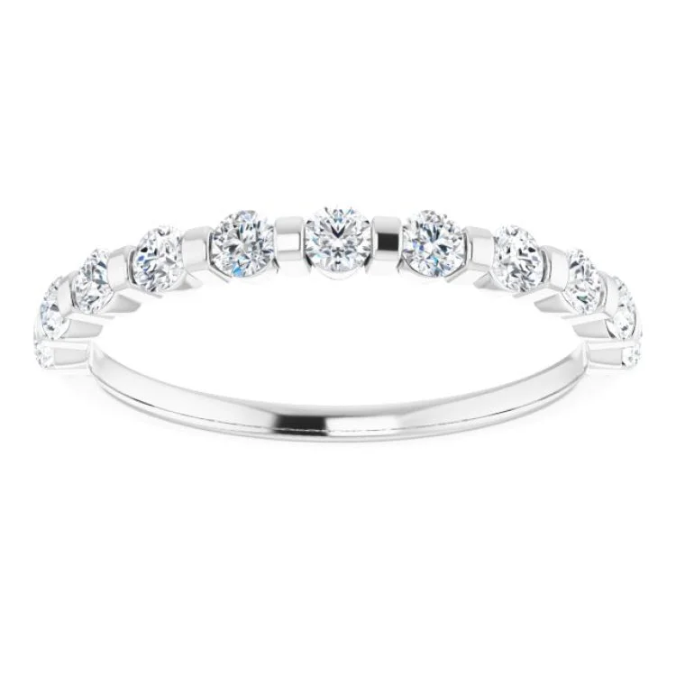 women’s unique engagement rings-Platinum 1/2 CTW Natural Diamond Anniversary Band