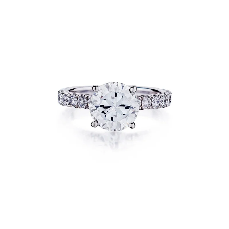 women’s vintage diamond rings-Round Brilliant Cut Diamond Ring