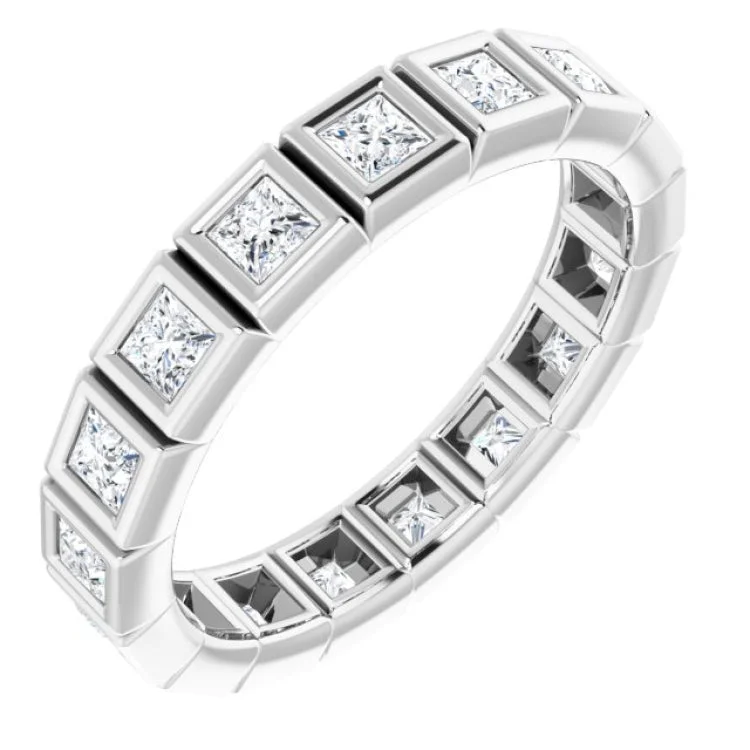 designer rings for women-Platinum 7/8 cTW Natural Diamond Eternity Band Size 5