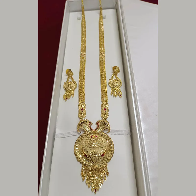 women’s vintage lock necklaces-Pari Art Jewellery Forming Long Necklace Set