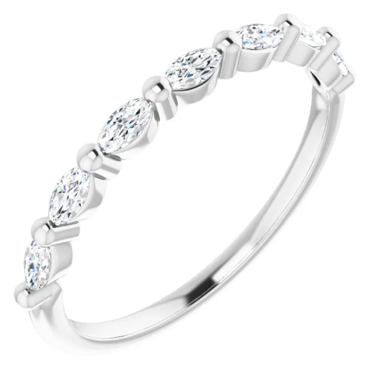 custom wedding rings for women-14K White 1/3 CTW Natural Diamond Anniversary Band