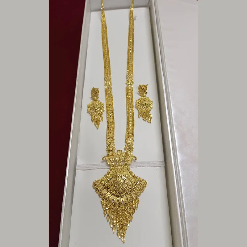 trendy layered chain necklaces-Pari Art Jewellery Forming Long Necklace Set