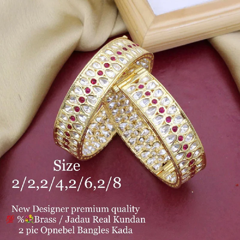 trendy bracelets for women-Manisha Gold Plated Openable Kada