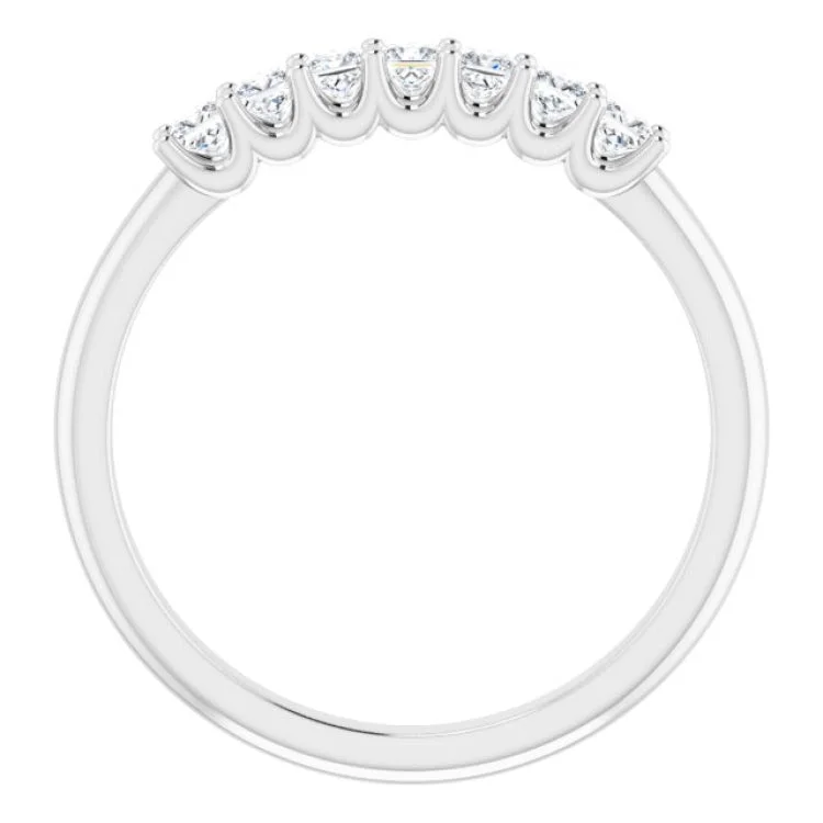 boho rings for women-14K White 1/3 CTW Natural Diamond Anniversary Band