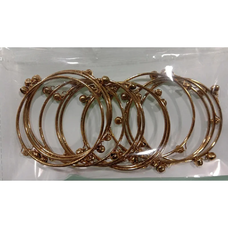 women’s tennis bracelets-Shree Asha Bangles Gold Plated 12 Piece Per Bangles Set