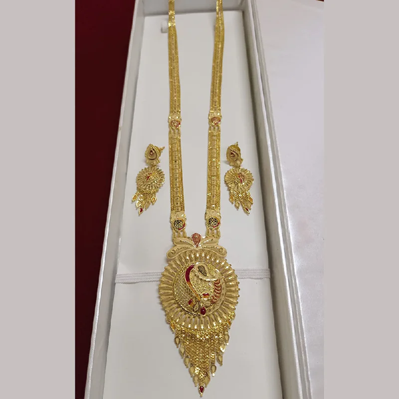 trendy necklaces for women-Pari Art Jewellery Forming Long Necklace Set