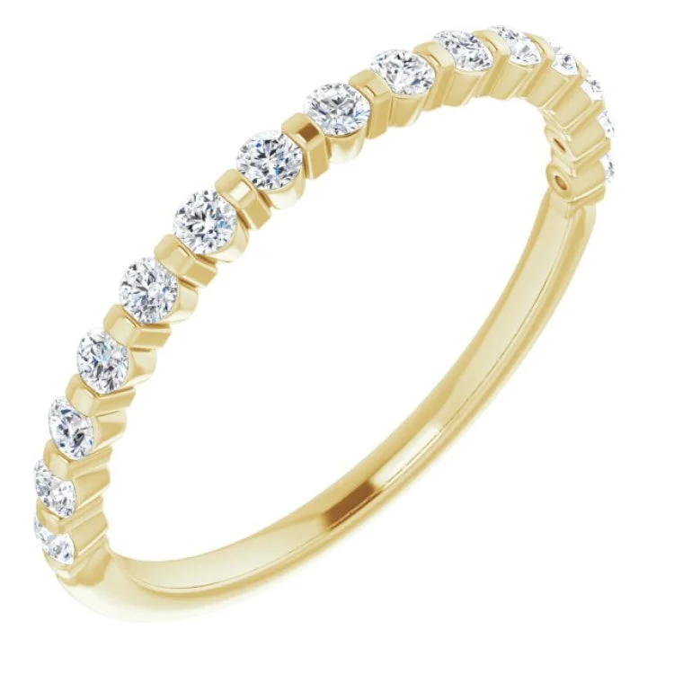 simple rings for women-14K Yellow 1/5 CTW Natural Diamond Anniversary Band