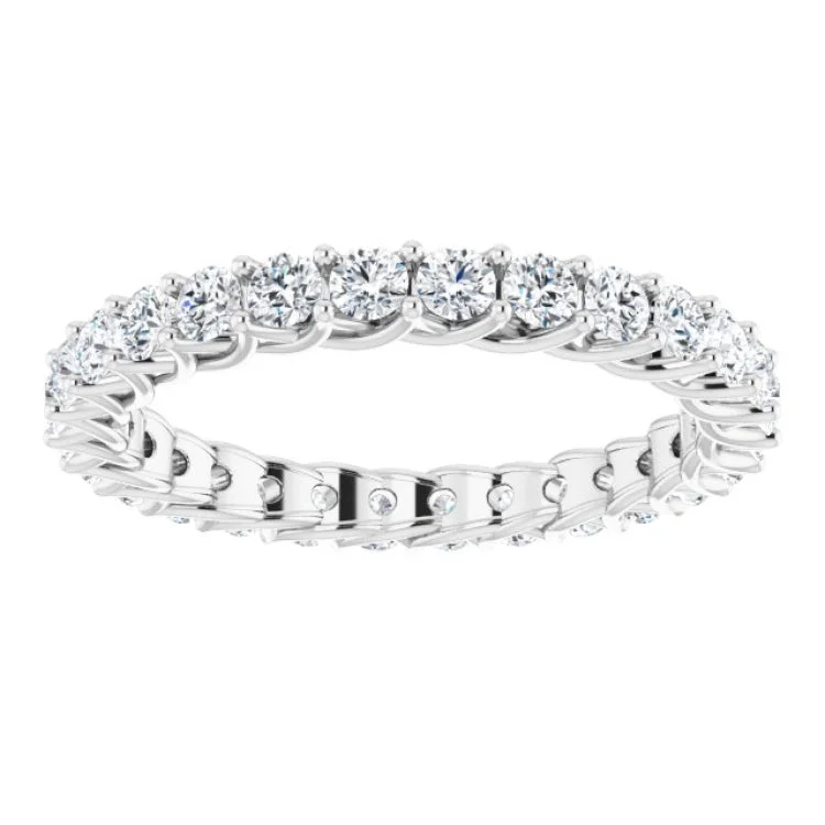 women’s art deco rings-Platinum 1 3/8 CTW Natural Diamond Eternity Band