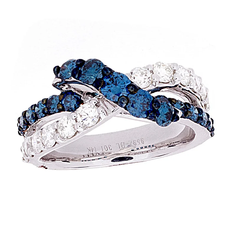 women’s engagement rings with diamonds-Blue Diamond Ring