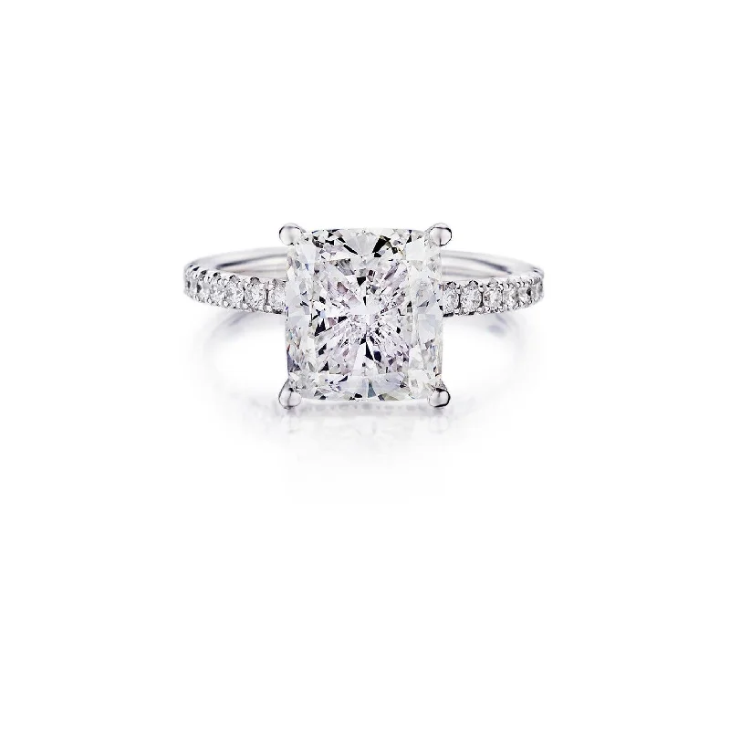 gold engagement rings with diamonds-Radiant Cut Diamond Ring