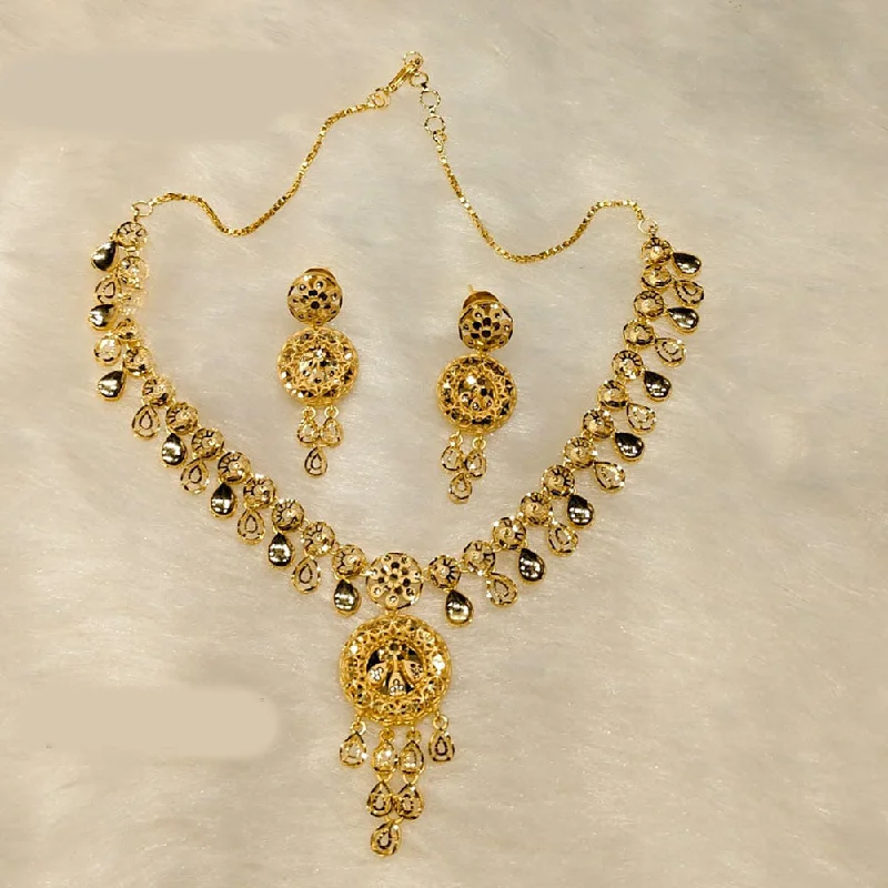 pearl and diamond necklaces for women-Sunrise Gold Forming Necklace Set