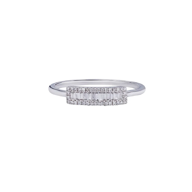 women’s art deco engagement rings-BAGUETTE DIAMOND RING