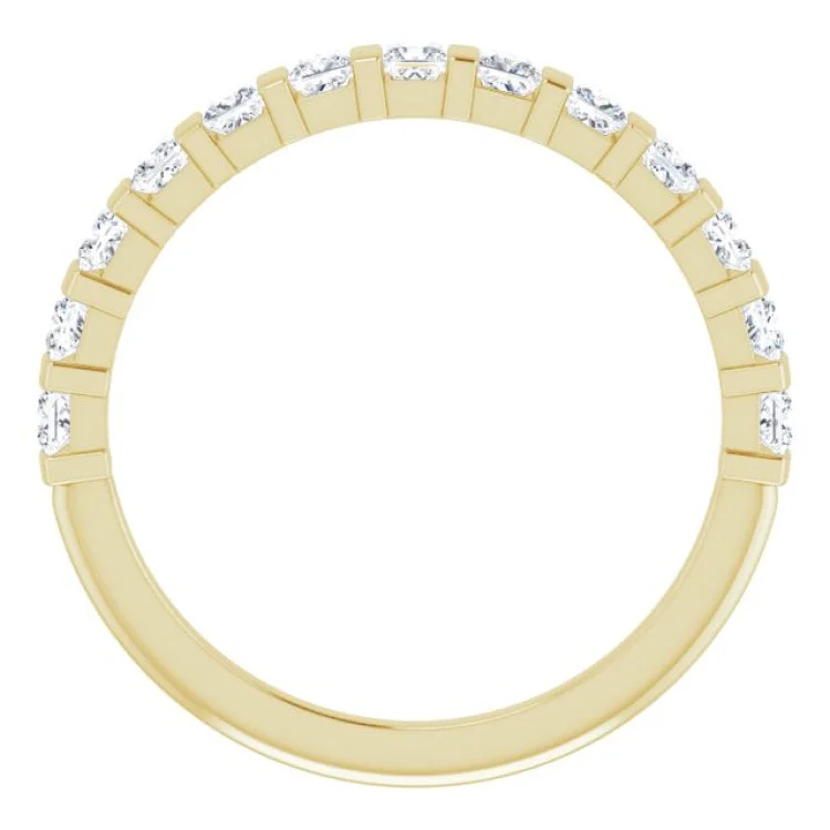 women’s gold-plated rings-14K Yellow 5/8 CTW Natural Diamond Anniversary Band