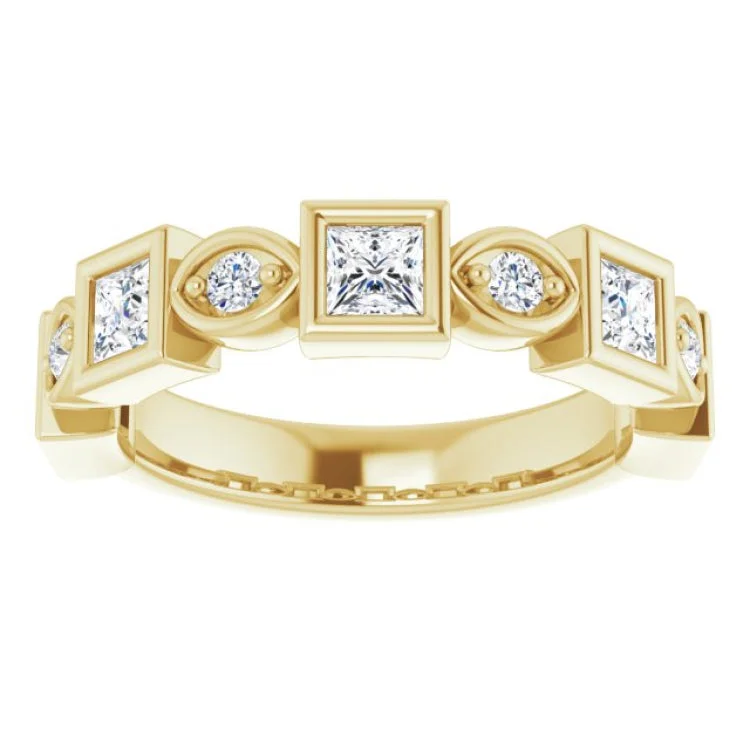 women’s chunky rings-14K Yellow 9/10 CTW Natural Diamond Anniversary Band