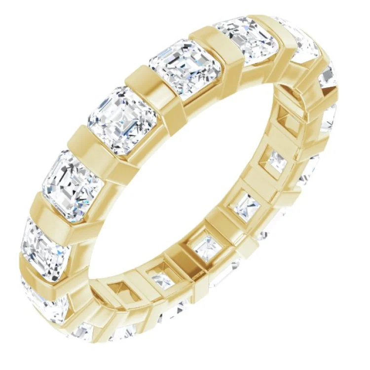 chic rings for women-14K Yellow 3/8 CTW Natural Diamond Eternity Band Size 5