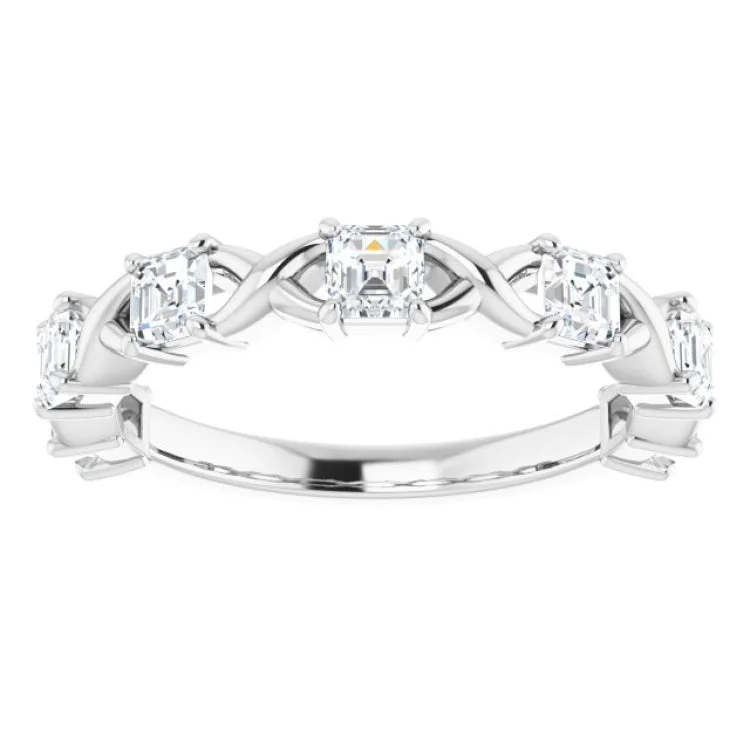 women’s anniversary bands-14K White 1 1/8 CTW Natural Diamond Anniversary Band