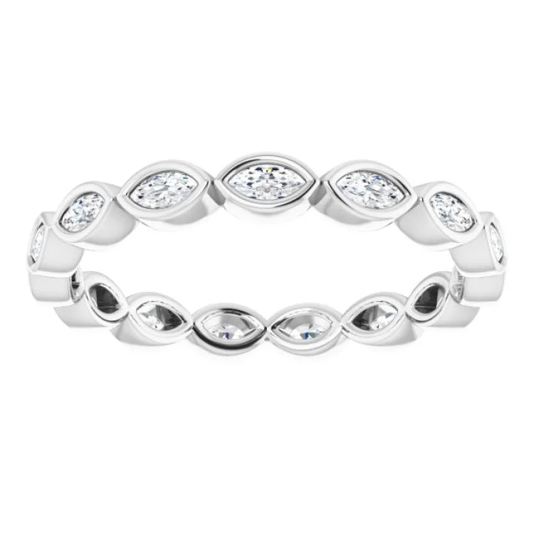 diamond engagement rings for women-Platinum 1/2 CTW Natural Diamond Eternity Band Size 6