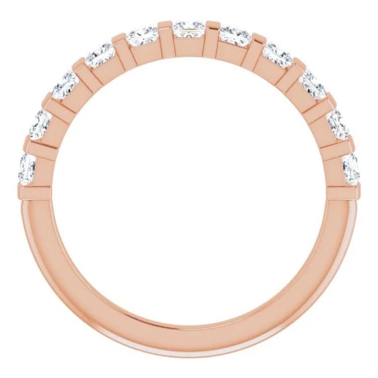 diamond-encrusted rings for women-14K Rose 3/4 CTW Natural Diamond Anniversary Band