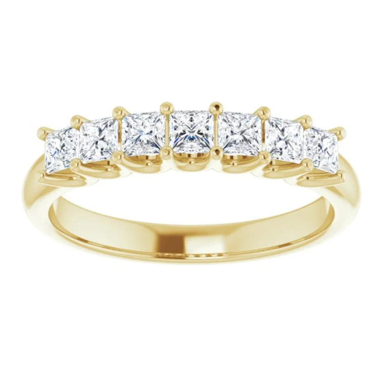 pearl rings for women-14K Yellow 5/8 CTW Natural Diamond Anniversary Band