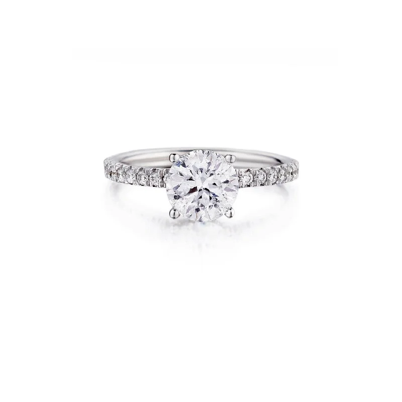 women’s stackable engagement rings-Round Brilliant Cut Diamond Ring